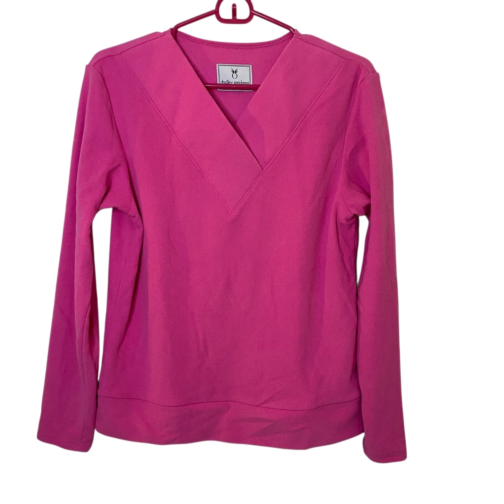 Dudley Stephens Fleece Sweatshirt Vibrant Pink Long Sleeve‎